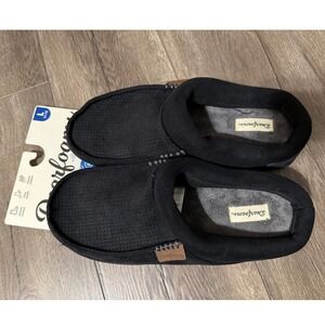 Dearfoams Mens Black Memory Foam Clog Slippers Size L 11-12 Indoor Outdoor New